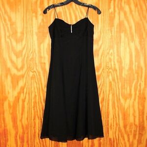 Vintage Dave & Johnny by Laura Ryner Black Midi Dress - Size 7/8 - Made in USA